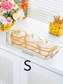 1 Set, Creative Nut Box With Lid - Transparent Fruit Bowl For Snacks And Kitchen Decor - Multicolor - View 2