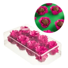 40 Forminhas Doces Finos Flor Luxo Casamento Aniversario Festa - Cor Pink - Visão 1