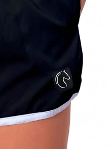 DABLIU DOIS KIT 2 Women's Shorts Black And Colors Loose And Comfortable Fit With Elastic Waistband Adjustable Drawstring And Side Pockets Casual Use Beach Or Workout Gym - 橘色 - 查看 5
