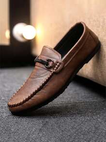 2025 Spring Autumn New Men Casual Fashion Loafers Shoes, Comfortable Lightweight Breathable Slip-On Driving Shoes. (Please Order One Size Up If You Have A Wider Foot) Formal/Business Formal Chic Autumn