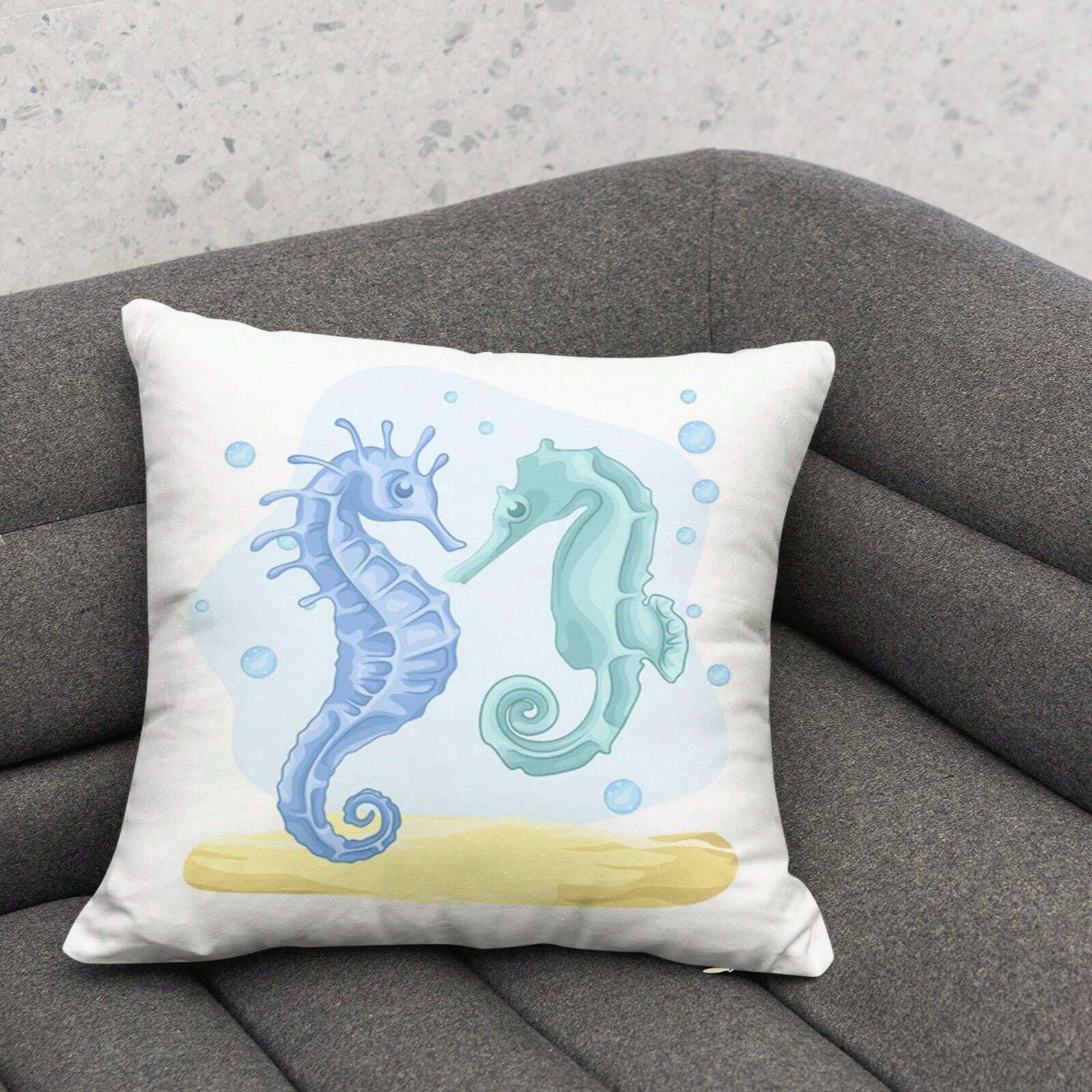 4pcs Starfish & Seahorse Design Pillow Covers, Modern Minimalist Luxury