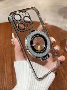 1 个银色电镀滑动支架 + 闪光纸防摔手机壳,采用 TPU 材质,兼容 iPhone/15 Pro Max/16 Pro Max/16 Pro/11/12/13/14 Pro Max/14 Pro/13 Pro Max/iPhone16 - 銀色 - 查看 4