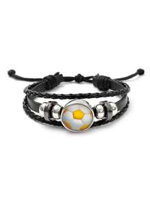 1pc Fashion PU Polyurethane Football Decorative Bracelet For Boys Daily Decoration, Jewelry Gifts And Party - Multicolor - View 14