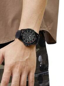 NAVIFORCE Men's Fashion Quartz Watch Men's Leather Strap Sports Waterproof Watch Calendar Clock Men's Leisure Sports Military Watch Business Men's Clock - one-size - View 9