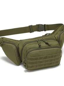 腰包 尼龙腰包 徒步手机包 户外运动登山野营CS软包 - 軍綠色 - 查看 1
