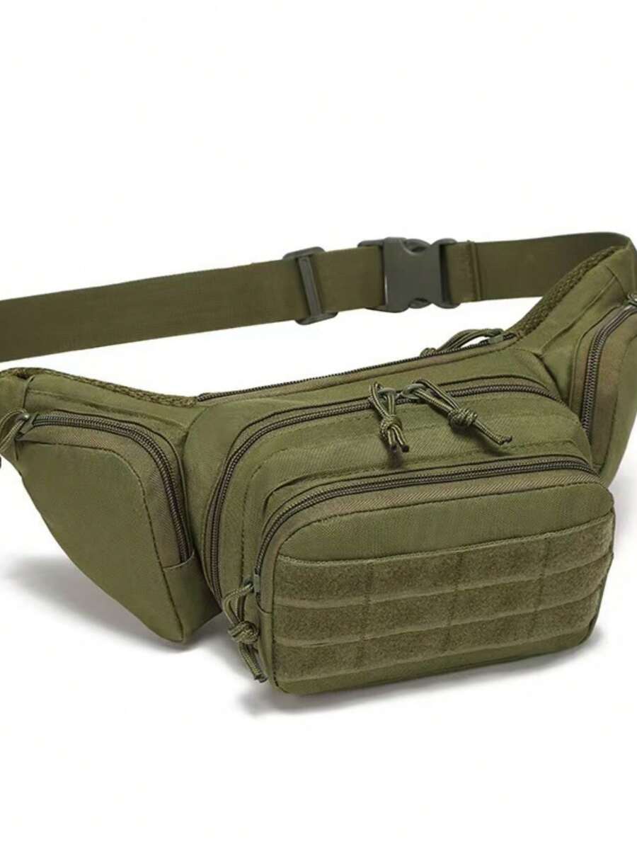 腰包 尼龙腰包 徒步手机包 户外运动登山野营CS软包 - 軍綠色 - 查看 1