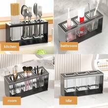 1 kệ thoát nước trên mặt bàn bếp, giá để dao kéo nhà bếp, giá để bàn chải và kem đánh răng, đồ dùng phòng tắm - Nhiều màu - Xem 9