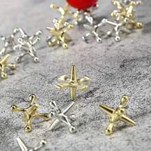 1 set Jacks Game Christmas Leksaker Kit, Inkluderar metalljack och röda gummibollar med väska för vuxna, magnetiskt kampschack, bingokort - Multifärgad - Visa 4