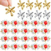 1 set Jacks Game Christmas Leksaker Kit, Inkluderar metalljack och röda gummibollar med väska för vuxna, magnetiskt kampschack, bingokort - Multifärgad - Visa 11