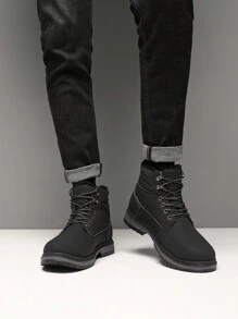 Men's Hiking Boots Winter Walking Shoes Outdoor Snow Boots Non-Slip Camping Trekking Boot With Fleece Lining