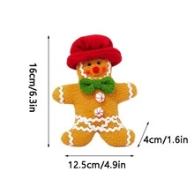 1PC Người đàn ông bánh gừng nhồi bông Giáng sinh Cậu bé bánh gừng Cô gái, Nhân vật có mũ đầu bếp, Đồ trang trí Giáng sinh Trang trí nhà cửa, Búp bê mềm Cửa sổ Bàn tiệc Cây Giáng sinh Trang trí Mùa lễ, Đồ trang trí Giáng sinh, Quà tặng Giáng sinh - Nhiều màu - Xem 4