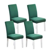 1 Stück/4 Stücke/6 Stücke Stuhlbezüge mit Weihnachtsmann Muster als Weihnachtsdekoration, weicher universell passender Schreibtisch Bezug, abnehmbar und waschbar Anti-Staub Stretch Stuhlschutz