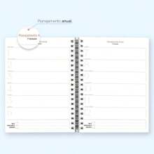 iscool Daily Planner Plus 2025 Floral Monogram Initial Letter X - 查看 6