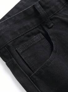 Men's Casual Loose Fit Printed Straight-Leg Jeans
