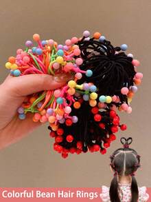150 件装卡通发圈 可爱彩色女孩发饰 - 彩色 - 查看 9