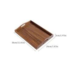 1 صينية شاي مستطيلة، صينية شاي صغيرة على الطراز الصيني الجديد مع مقبض، صينية تقديم خشبية للمنزل والفندق والحفلات والتناول والقهوة والنزهات، مناسبة كهدايا لعيد الحب وعيد الميلاد والزينة الخاصة بالكريسماس - متعدد الألوان - مشاهدة 16