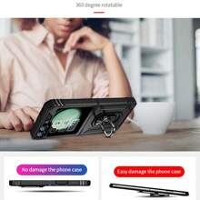 Dành cho Ốp Z Flip 4, Ốp Galaxy Z Flip 3 có Chân đế từ tính 360° Tích hợp Vỏ chống sốc Tương thích với Samsung Galaxy Z Flip 5, Z Flod 3, Z Flod 4 - màu đen - Xem 5