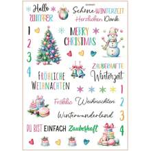 1pc Christmas Theme Candle Sticker, DIY Festive & Romantic Candle Decor Sticker,Christmas