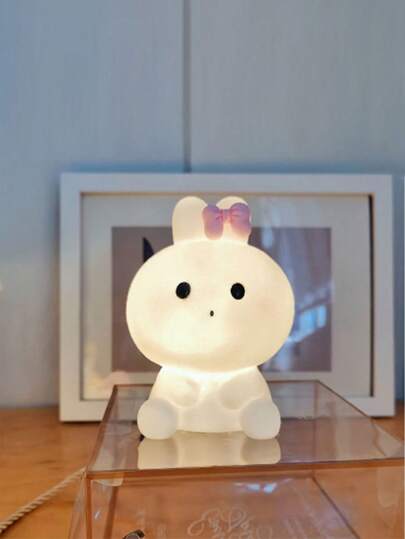 Ins可爱卡通兔子小夜灯卧室床头灯装饰迷你台灯房间氛围灯饰