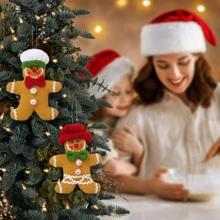 1PC Người đàn ông bánh gừng nhồi bông Giáng sinh Cậu bé bánh gừng Cô gái, Nhân vật có mũ đầu bếp, Đồ trang trí Giáng sinh Trang trí nhà cửa, Búp bê mềm Cửa sổ Bàn tiệc Cây Giáng sinh Trang trí Mùa lễ, Đồ trang trí Giáng sinh, Quà tặng Giáng sinh - Nhiều màu - Xem 1