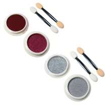 Chic & Fun 4-Unit Chameleon Mirror Pearlescent Nail Art Kit - Đỏ + Bạc - Xem 3