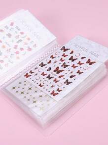 Acrylic Rhinestone Gold Foil Nail Art Palette, Brush Holder, Nail Practice Tip, Resin Crystal Beads And Laser Flower Decor DIY Kit - For Home Salon, Bridal, Valentine, Mother, Sister, GirlfriendChristmas