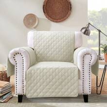 Sofa Cover 1/2/3/4 Seater With Armrests - Reversible Sofa Cover - Scratch-Resistant For Cats - Stain-Resistant - Quilted Microfiber Sofa Cover. - 奶油白 - 查看 5