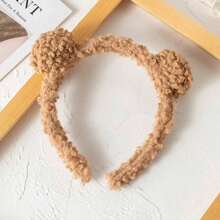 1入組女士熊耳朵裝飾可愛髮箍適合派對適用於日常生活適用於裝飾用品 - 咖啡棕 - 查看 2