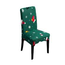 1 Stück/4 Stücke/6 Stücke Stuhlbezüge mit Weihnachtsmann Muster als Weihnachtsdekoration, weicher universell passender Schreibtisch Bezug, abnehmbar und waschbar Anti-Staub Stretch Stuhlschutz