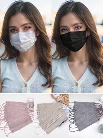 10 piezas Mascarillas faciales desechables no médicas para uso diario de adultos