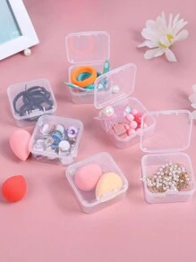 1 个透明塑料收纳盒，钻石画工具箱容器，适用于艺术 DIY、手工艺品、珠宝配件、药丸、缝纫、珠子分类收纳，4.6x6.5x2.3 英寸，大盒中 14 个小盒子 - 彩色 - 查看 5