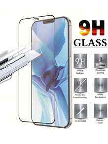 3pcs Shockproof Tempered Glass Screen Protector, Compatible With IPhone 15/15 Plus/15 Pro/15 Pro Max, Ideal Gift For Birthday Or Friends, Made Of Tempered Glass, Fully Covering Phone Screen, Waterproof, Anti-Shock, Anti-Scratch, Anti-Fingerprint - Clear - View 4