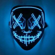 Máscara con luz LED La Purga, con colores de La Purga, de calidad - Amarillo - Ver 3