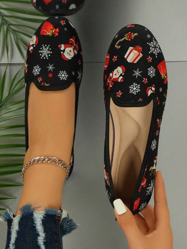 Neue modische klassische Damen Flache Schuhe, rutschfest, leicht, lässig, bequem, Sommerferien Grundausstattung, handgefertigt, vielseitig für Innen- und Außenbereich, Halloween, Stil