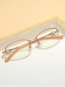 Kính nửa gọng nhẹ cổ điển thanh lịch LINFEMAND với thiết kế đính đá màu xanh lam, kính nữ +1.0 đến +4.0, phụ kiện quà tặng ngày lễ cho kính nữ - trong suốt - Xem 7