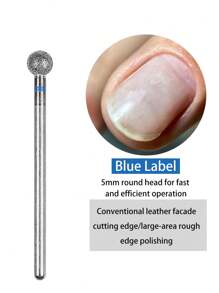 2pcs Diamond Sand Russian Pre-Treatment Large Round Head Red Label Blue Label 5mm Diamond Coating Polishing Head