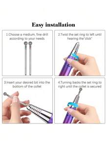 2pcs Diamond Sand Russian Pre-Treatment Large Round Head Red Label Blue Label 5mm Diamond Coating Polishing Head