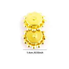 Gói 50 hạt pha lê sáng bóng hình tròn hình hoa 14mm có đế màu vàng tự làm, đính keo lấp lánh, dùng để trang trí quần áo, túi xách, giày dép, đồ thủ công mỹ nghệ, viền trang trí tự làm. - nhiều màu - Xem 3