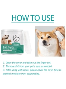 YEGBONG 1pc Finger Wipes For Ear Cleaning For Dogs, Cats And Pets, Removes Dirt