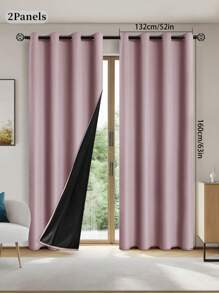 1pc/2pcs Blackout Curtains With Coating & Insulated Lining, Suitable For Living Room, Bedroom, Kitchen, Bathroom, Home Decoration Gifts Birthday Graduation
