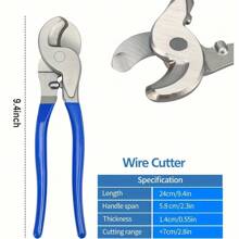 1 件/套电池电缆线接线片压接工具套件,适用于铜端子 AWG10-1/0,带剥线器,重型电池端子压接器带环形端子,8 号电缆接线片组合,重型焊接接地夹 - 彩色 - 查看 17