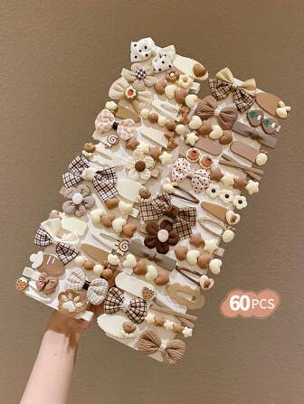 15/30/60pcs Cartoon Hair Clips, Cute Girls Hair Accessories, Practical & Versatile