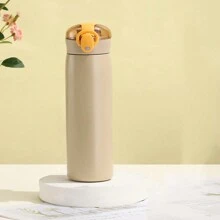 1pc 460ml/320ml/15.5oz/10.8oz Cute Bounce Travel Mug With Straw, Stainless Steel Vacuum Insulated Water Cup With Locking Lid For Outdoor Use Back To School