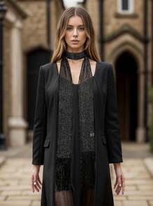 1pc Women Fashionable All-Match Breathable Scarf For Commute, Lightweight Solid Color Chiffon Scarf Winter Fall - Multicolor - View 2