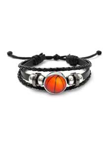 1pc Fashion PU Polyurethane Football Decorative Bracelet For Boys Daily Decoration, Jewelry Gifts And Party - Multicolor - View 13
