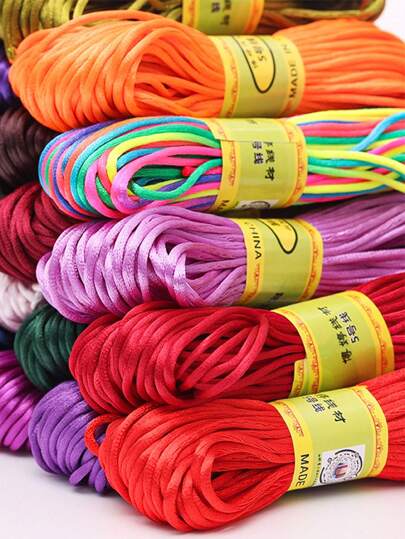 5pcs Pack High-Quality Elegant Minimalistic Chinese Knot Ropes, Taiwanese Handicraft DIY Materials Jewelry Pendant Accessories