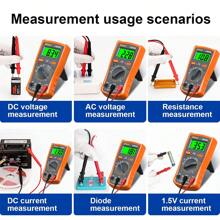 1pc Automatic Professional Digital Multimeter, Manual Range , Voltage Tester Ammeter Voltmeter , Measures Voltage, Current, Resistance, Tests HFE, Continuity