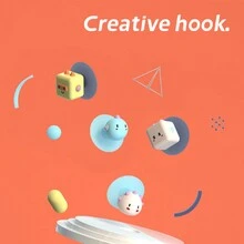 1/2/4 件多功能挂钩，适用于门、冰箱、浴室、抽屉，无需钻孔，减震垫 - 彩色 - 查看 4