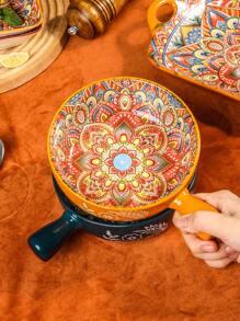 1 件带手柄陶瓷碗，圆形深盘，4 种颜色可选，适用于拉面碗、沙拉碗、汤碗 - 彩色 - 查看 5