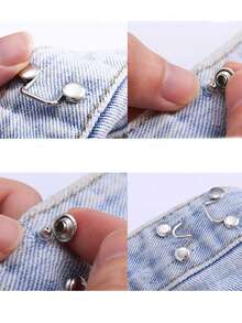 2 件女士胸针套装收紧腰部胸针免钉合金裤子牛仔裤可调节腰夹别针服装配饰无需缝纫腰带紧身器礼品袋礼品袋别针学校用品教师礼物返校教师配饰 - 彩色 - 查看 6